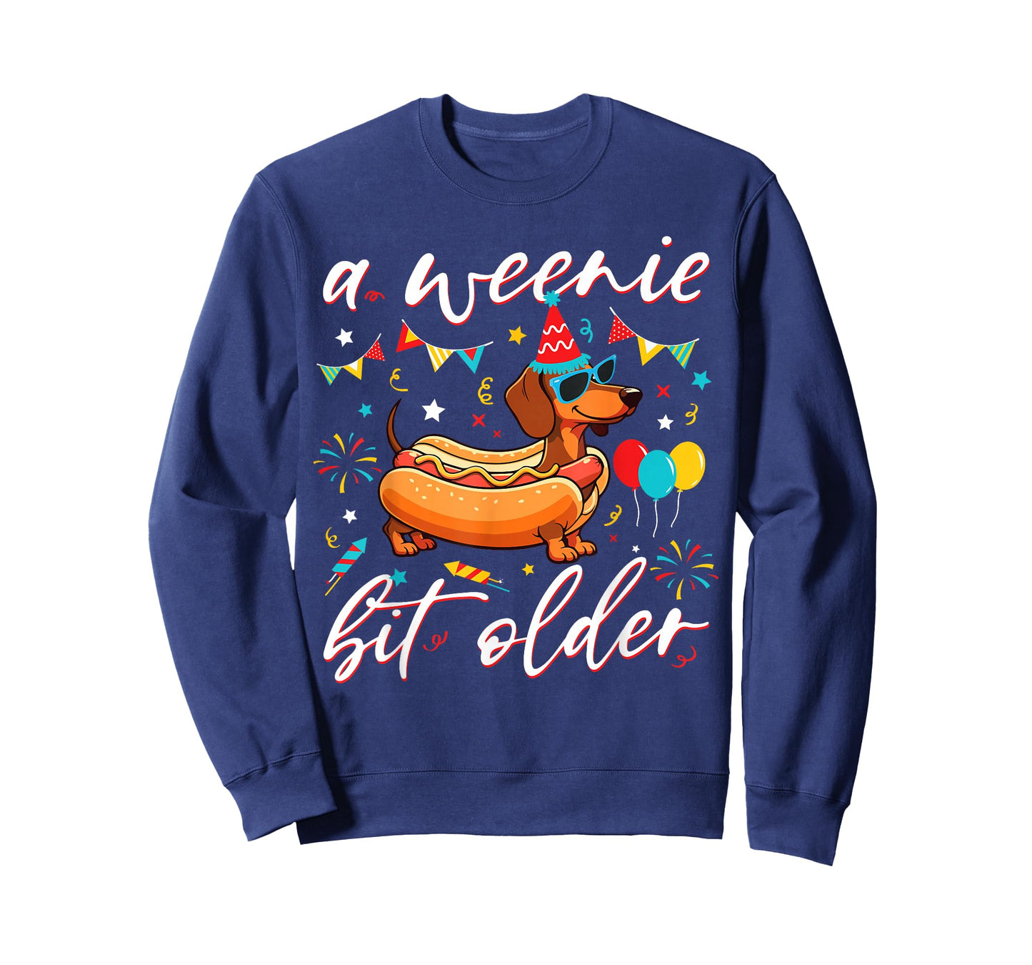 A Weenie Bit Older Funny Dachshund Hot Dog Birthday Party T-Shirt