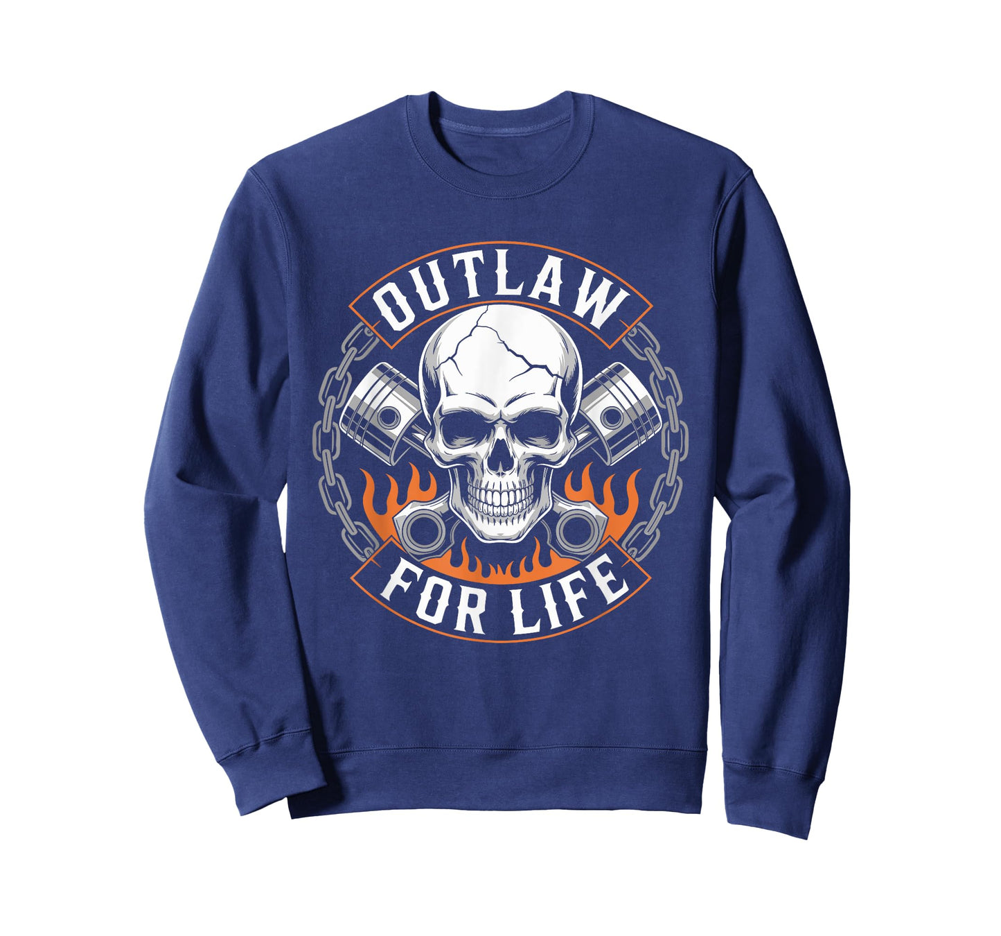 Outlaw Skull Hardcore Spirit Country Western Biker Life T-Shirt
