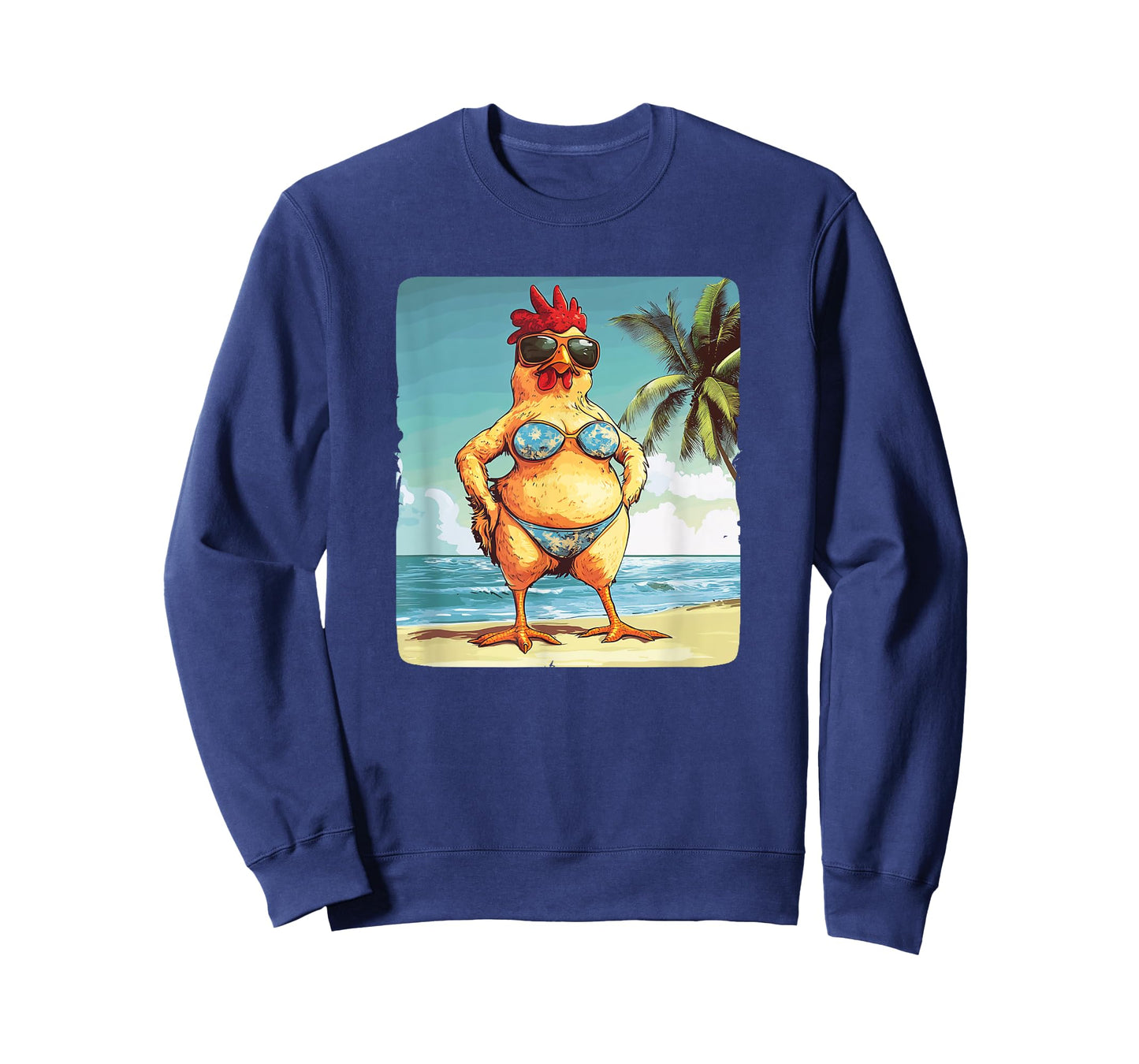 Awesome Chicken in Beach Bikini for Funny Man and Woman T-Shirt