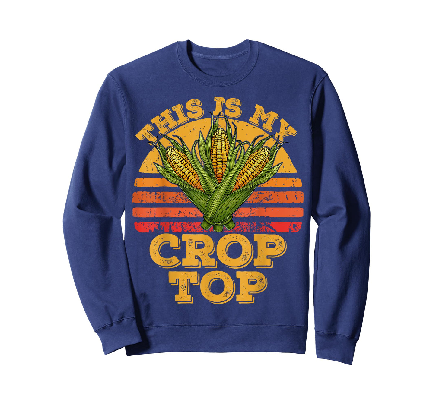 This Is My Crop Top Funny Farmer Farming Corn Lover Retro T-Shirt