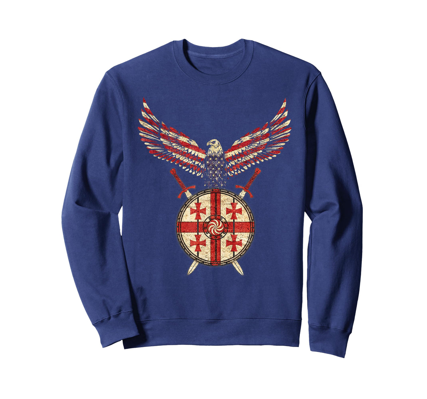 Flag of USA and Georgia, Georgian American T-Shirt