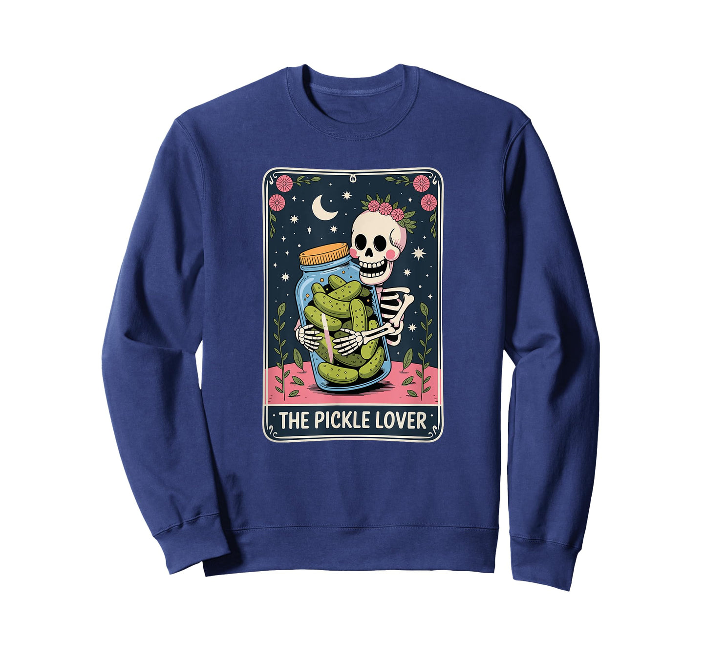 The Pickle Lover Tarot Card Skeleton Pickle Jar T-Shirt