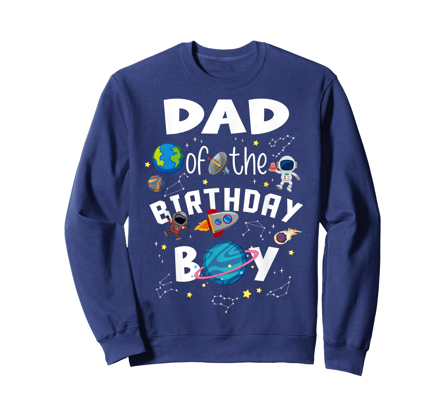 Birthday Boy Astronaut Party Look with Rocket and Stars for T-Shirt