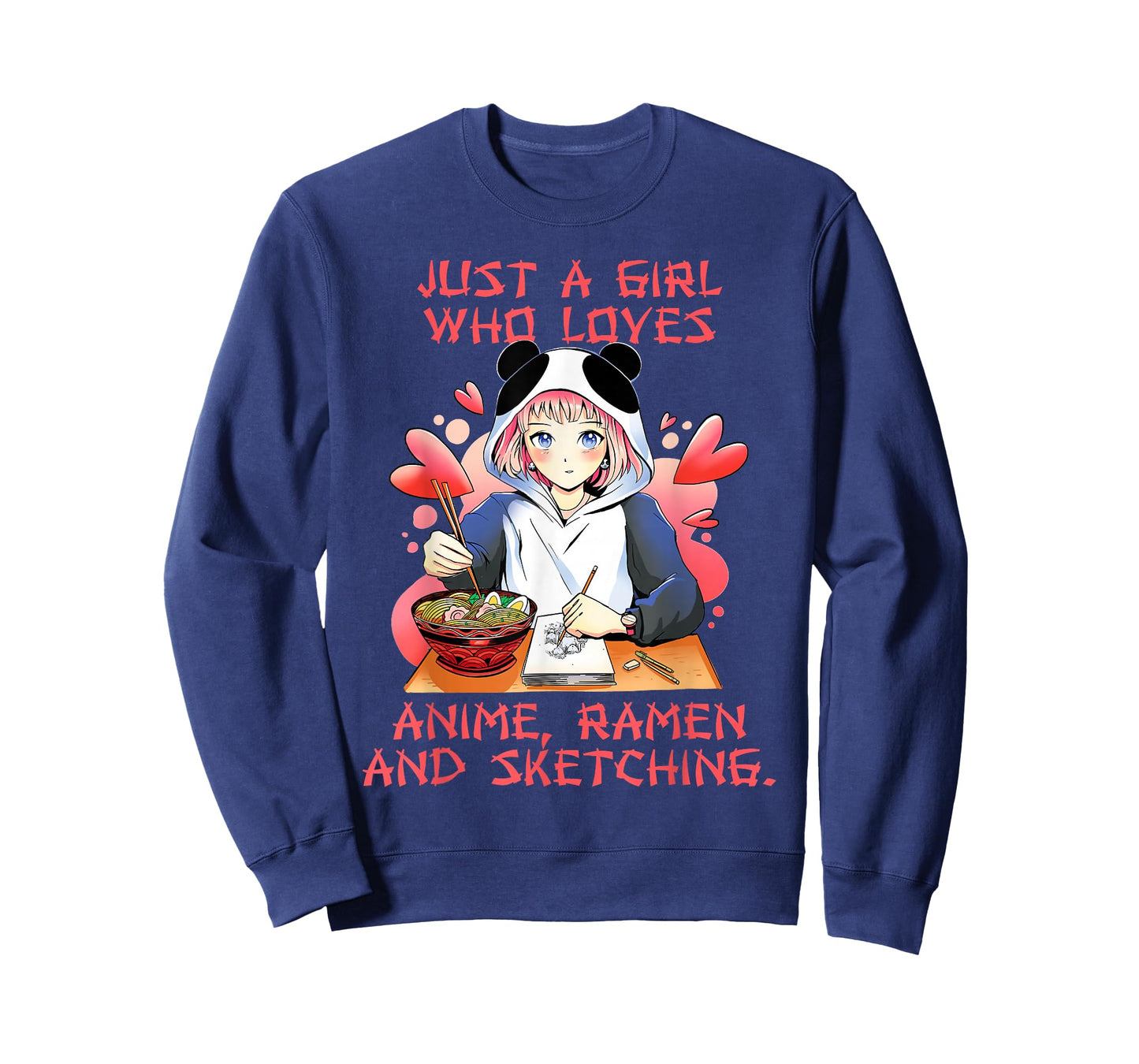Just A Girl Who Loves Anime Ramen And Sketching Japan Girls T-Shirt