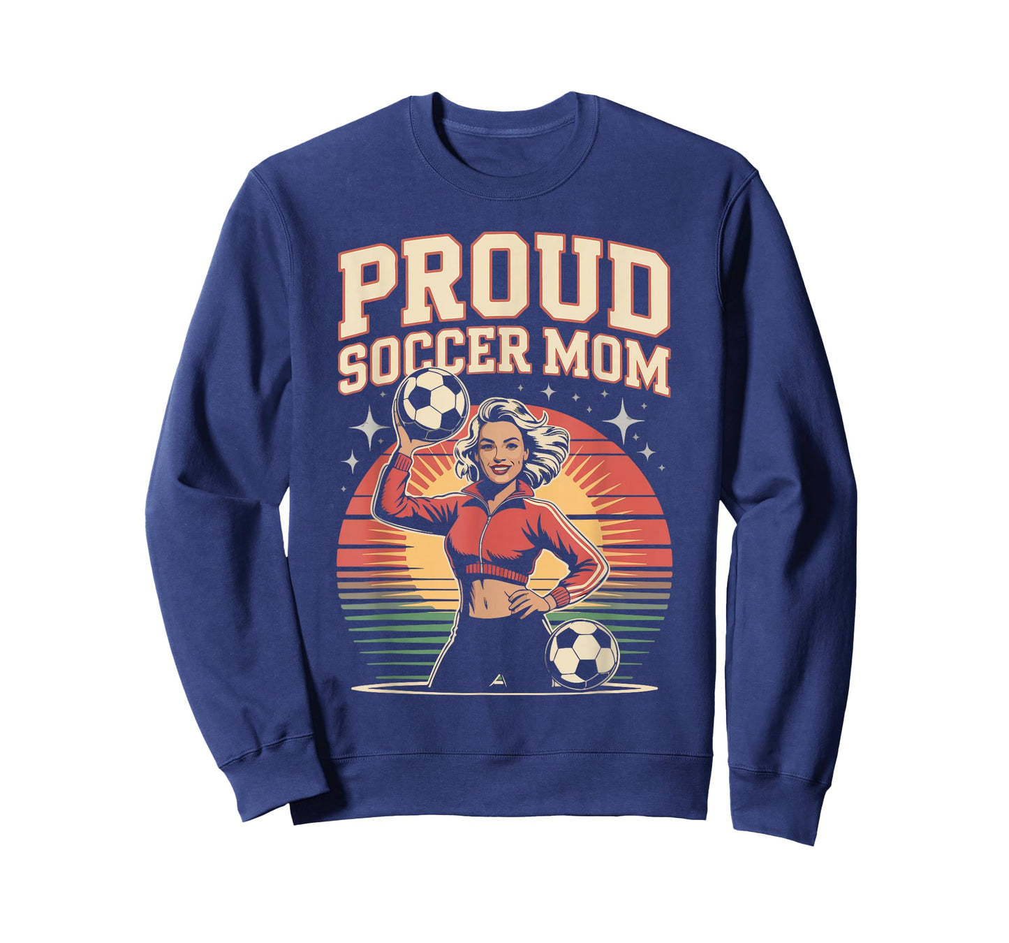 Proud Soccer Mom Retro Sunset Vibes T-Shirt