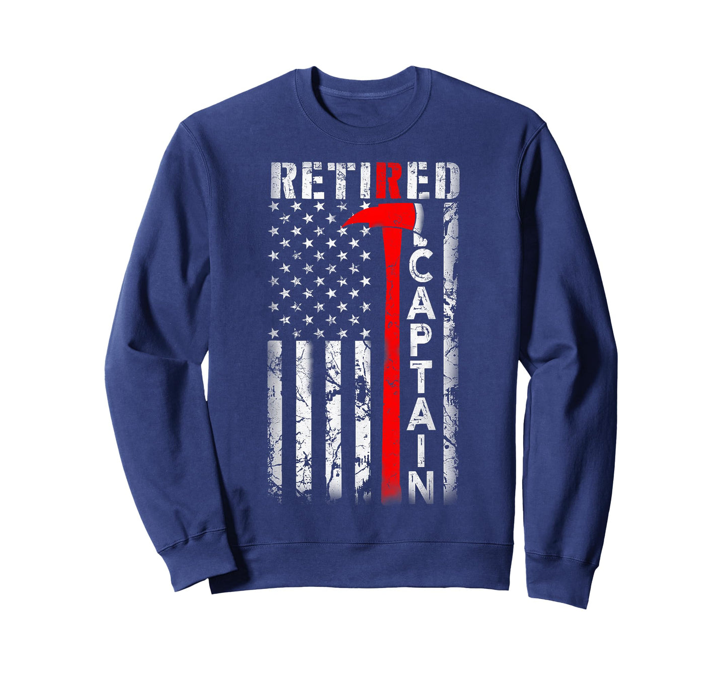 Retired Fire Captain Chief American flag Retirement gifts T-Shirt