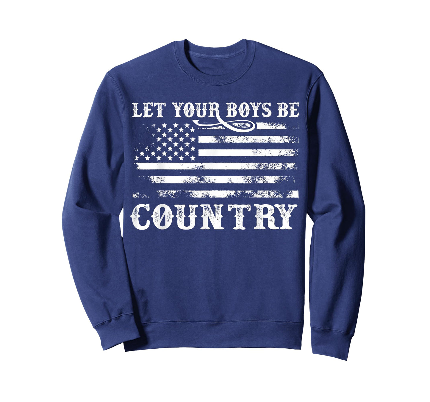 Vintage Let Your Boys Be Country Flag USA Country Music T-Shirt