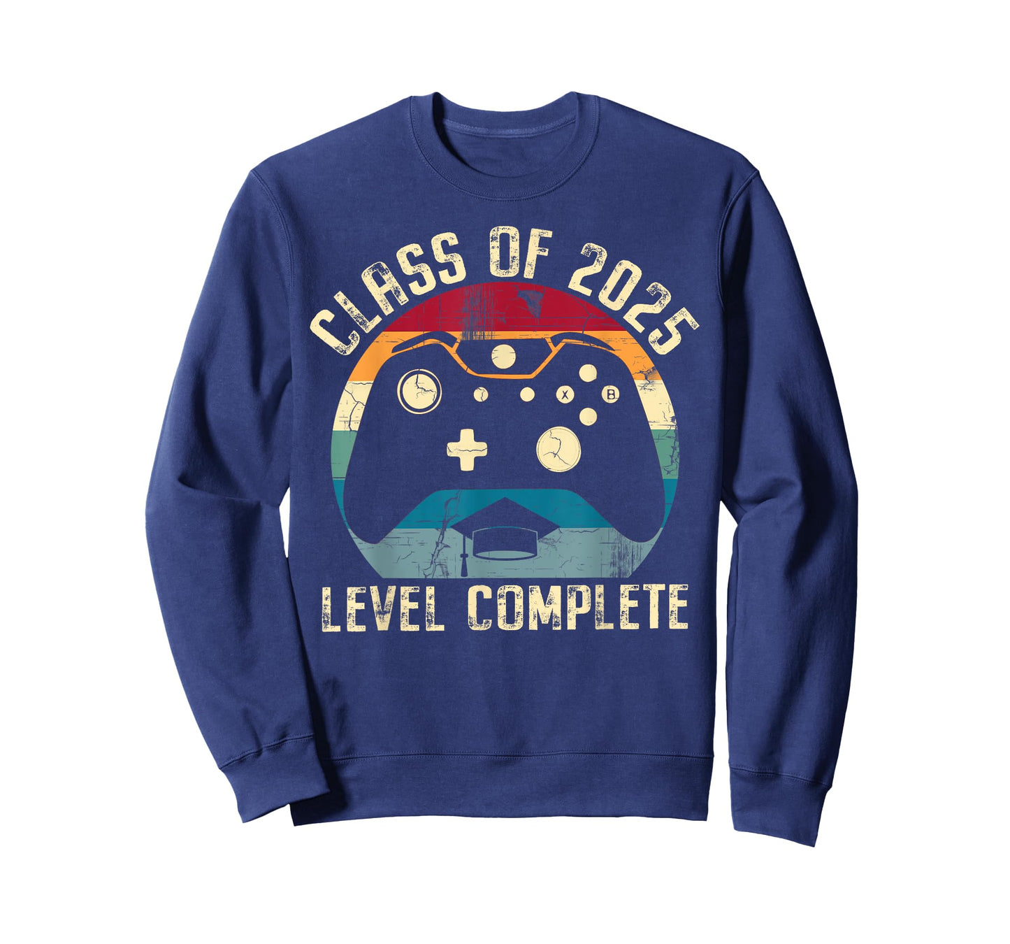 Class of 2025 Level Complete Video Gamer Senior Graduation T-Shirt
