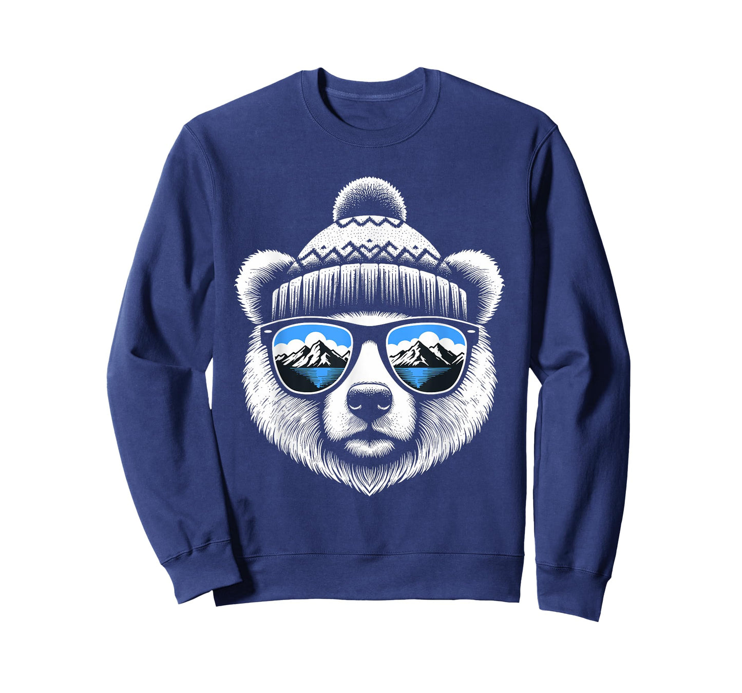 Eisbär with Knitted Hat Loves Skiing and Snowboarding T-Shirt