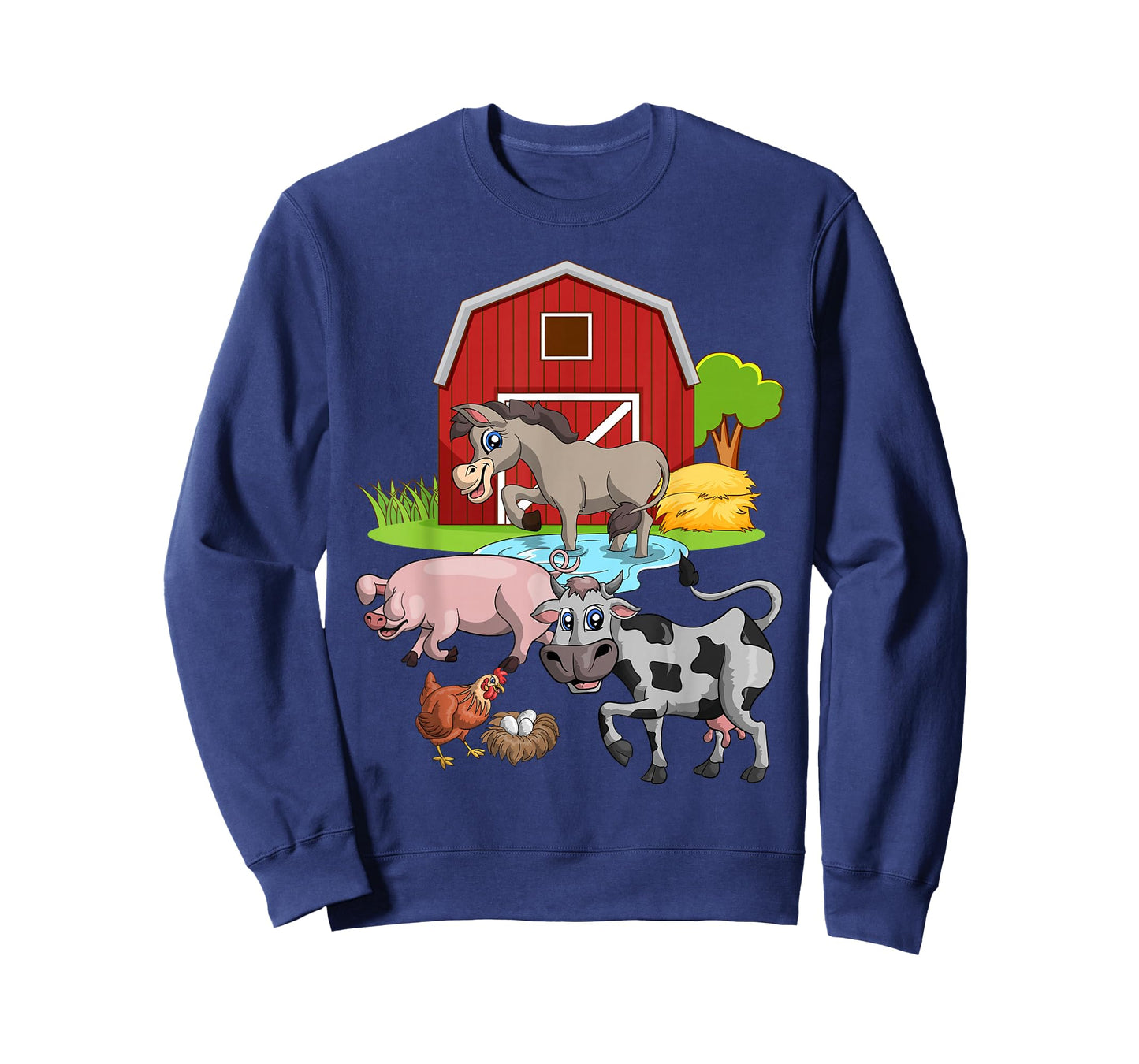 Donkey Pig Chicken Cow Agriculture Farm Animal T-Shirt