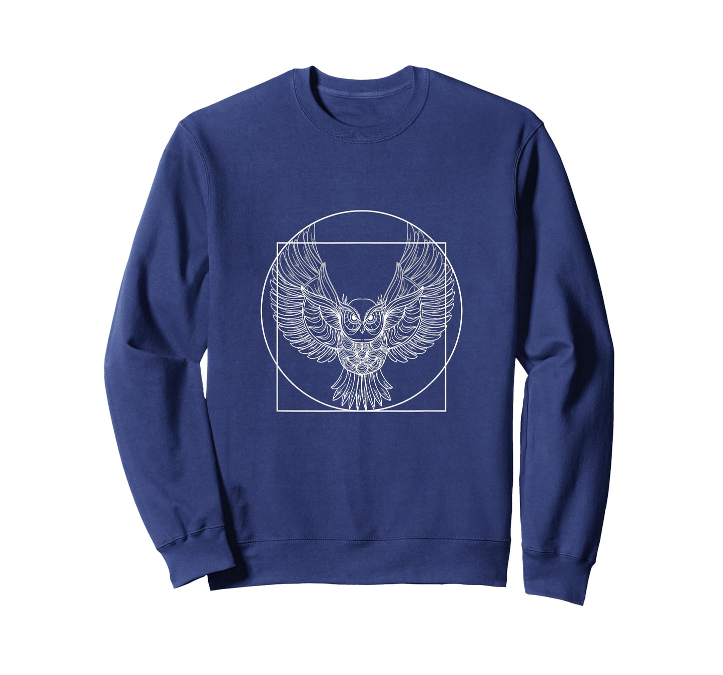 Owl Drawings Vitruvian man in a circle T-Shirt