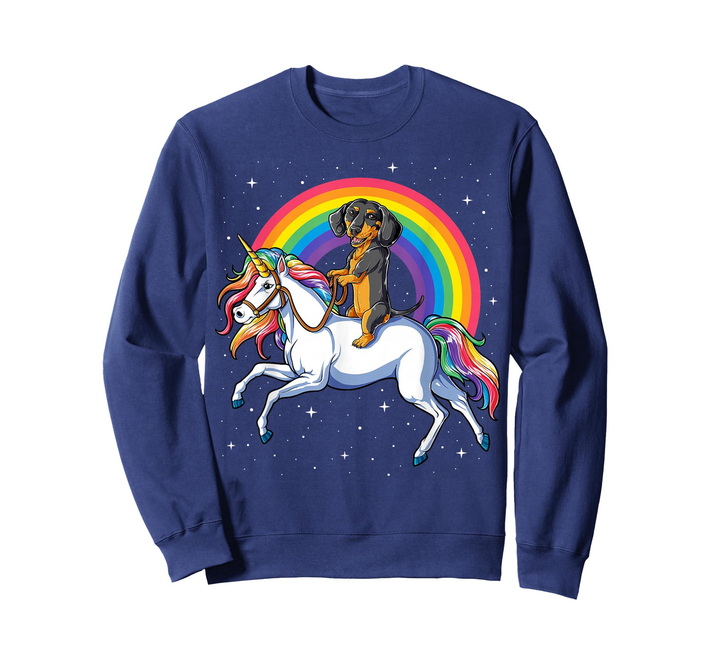 Dachshund Unicorn Girls Space Galaxy Rainbow Dog T-Shirt