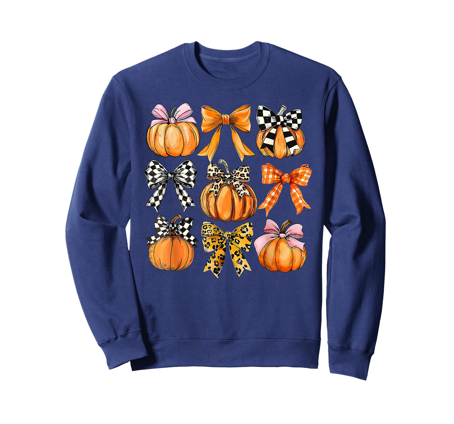 Coquette Bow Pumpkin Season Thanksgiving Autumn Fall Leaves T-Shirt