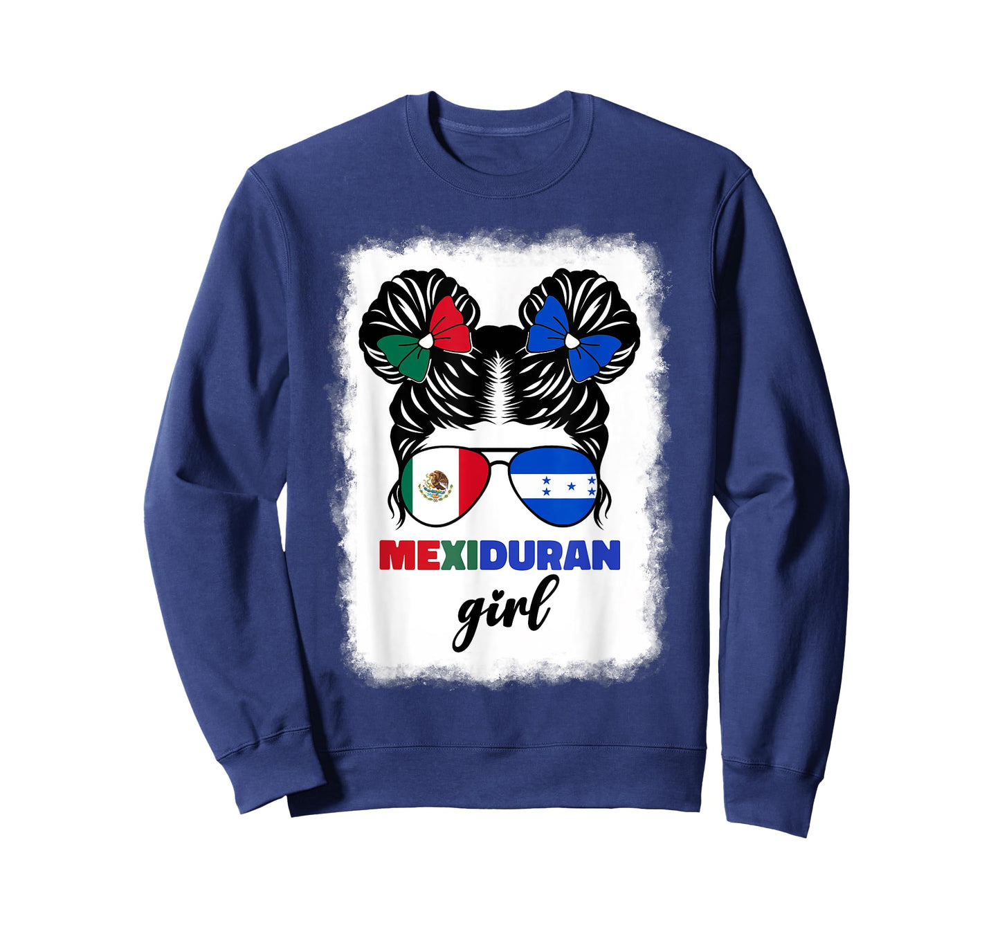 Half Mexican And Honduran Mexico Honduras Flag Girl Kids T-Shirt
