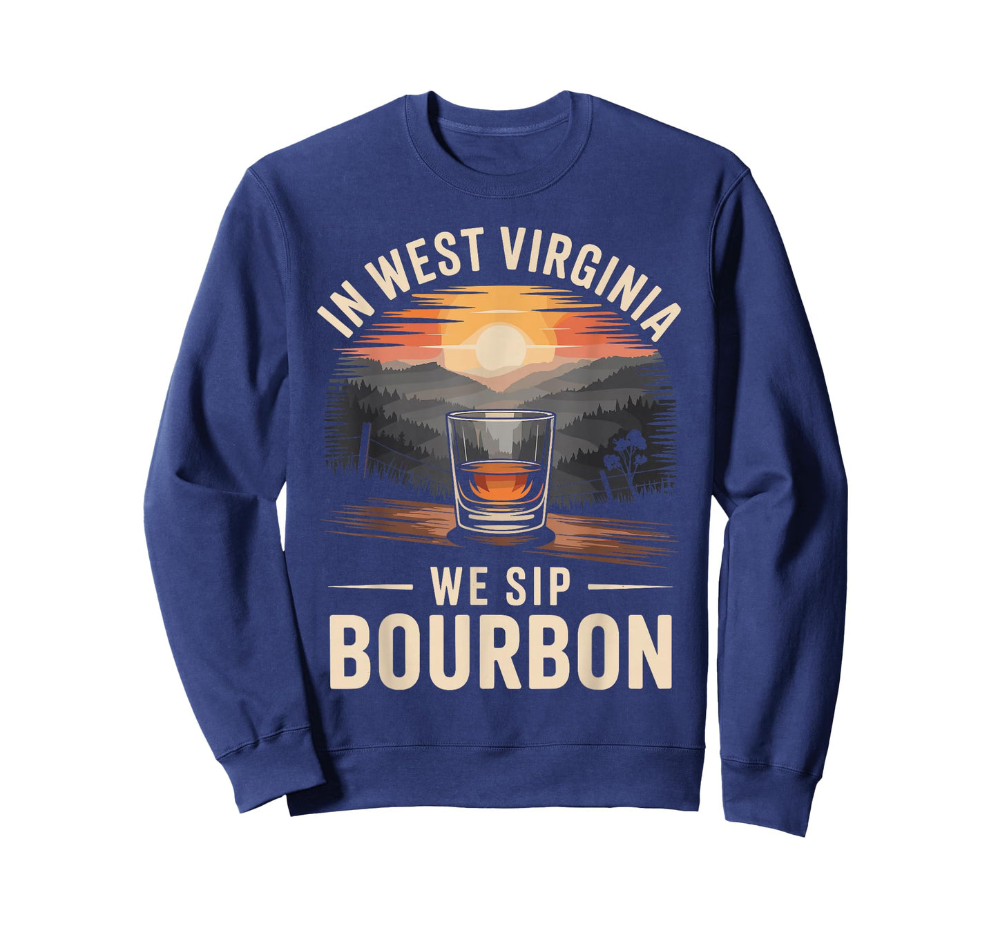 in Virginia We Sip Bourbon Retro Whiskey T-Shirt