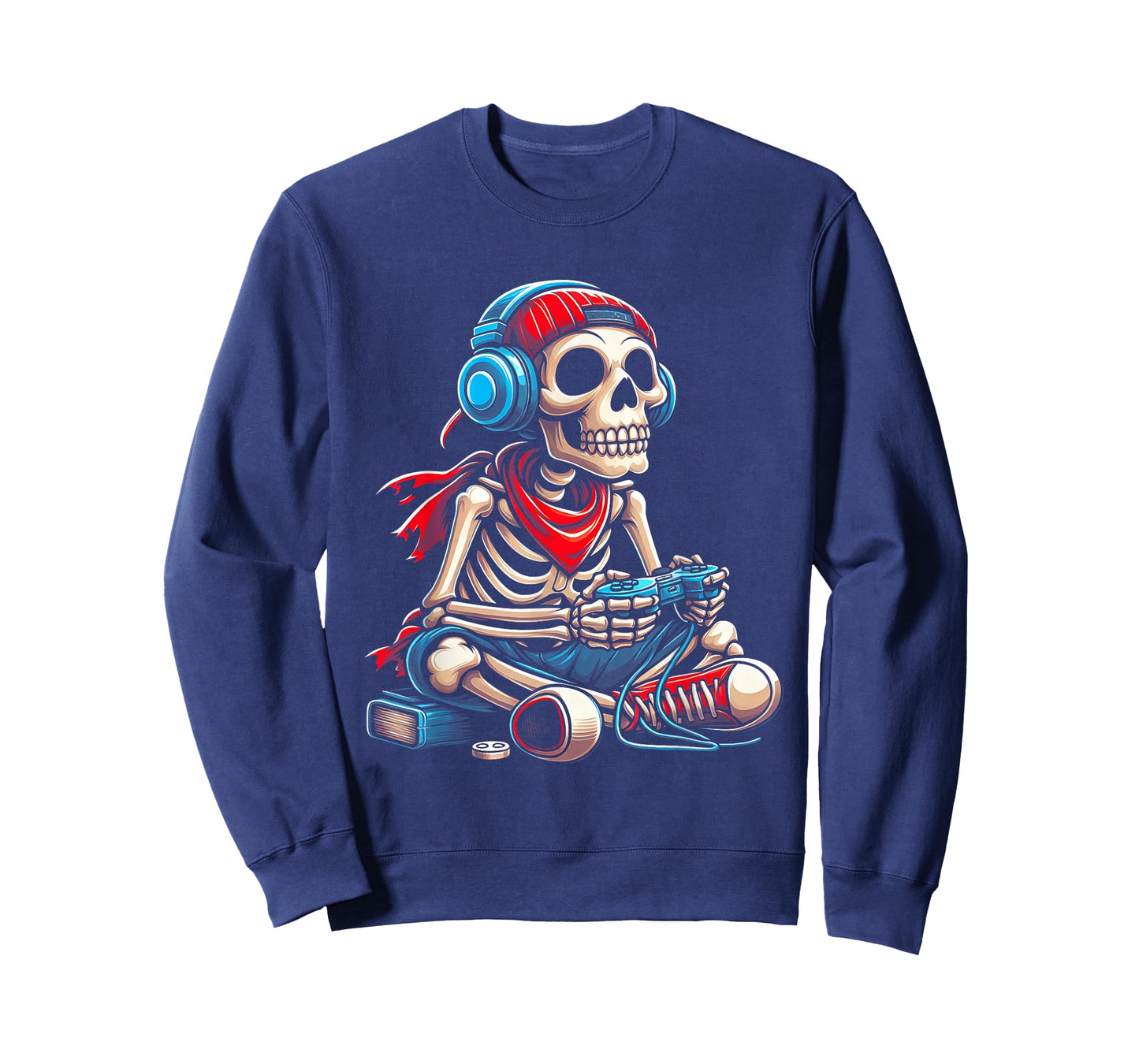 Halloween Skeleton Gamer Video Gaming Gamer E-Sport Player T-Shirt