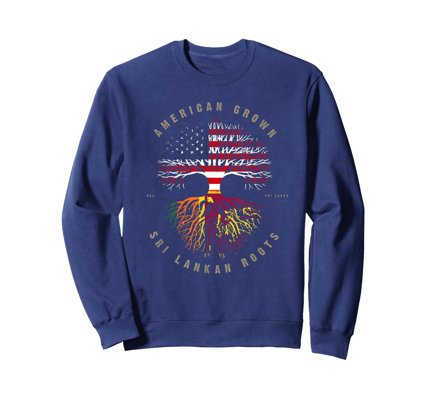 American Grown Sri Lankan Roots Sri Lanka Flag T-Shirt