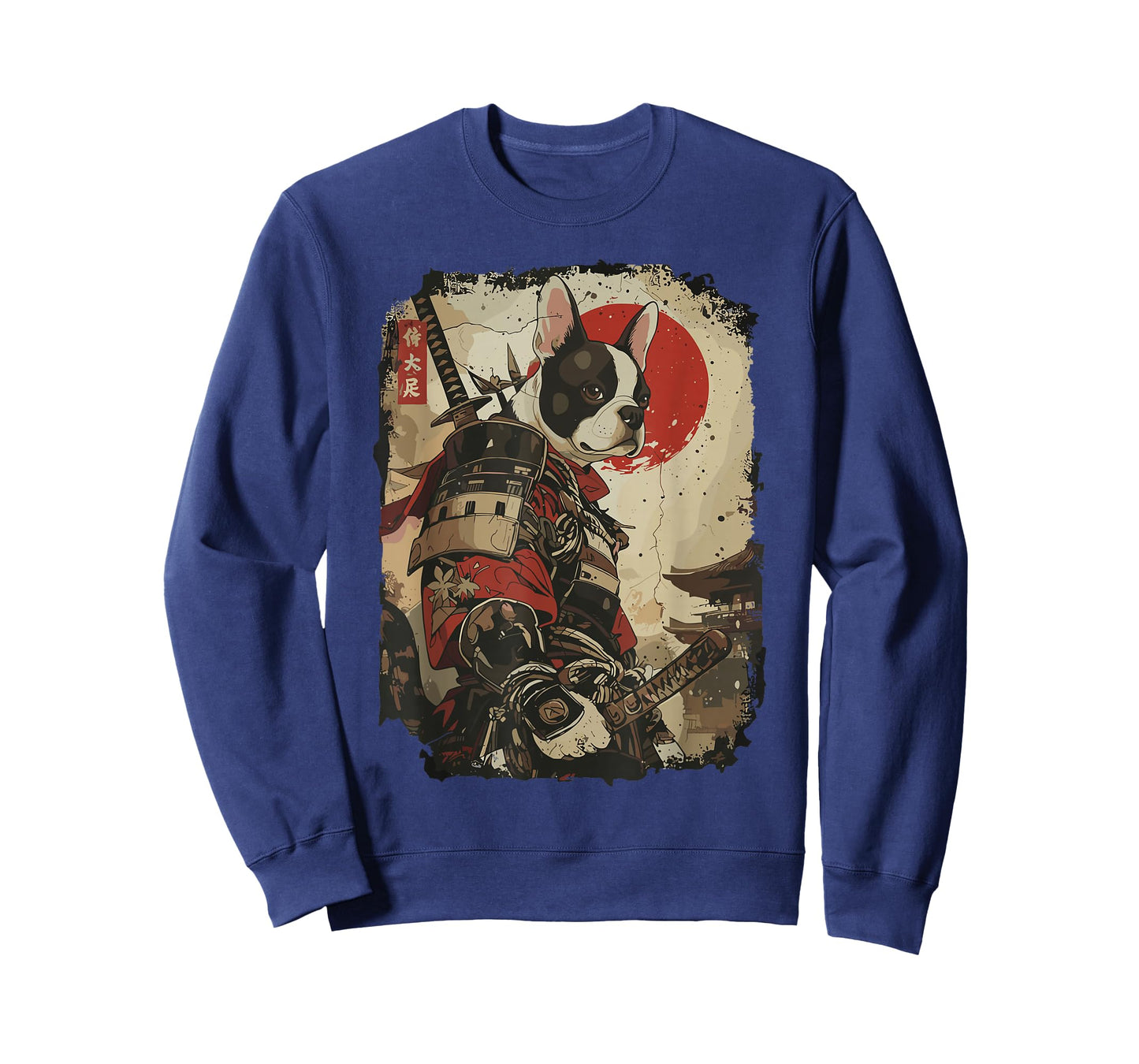 Samurai French Bulldog Dog Lover Vintage Mens Graphic T-Shirt