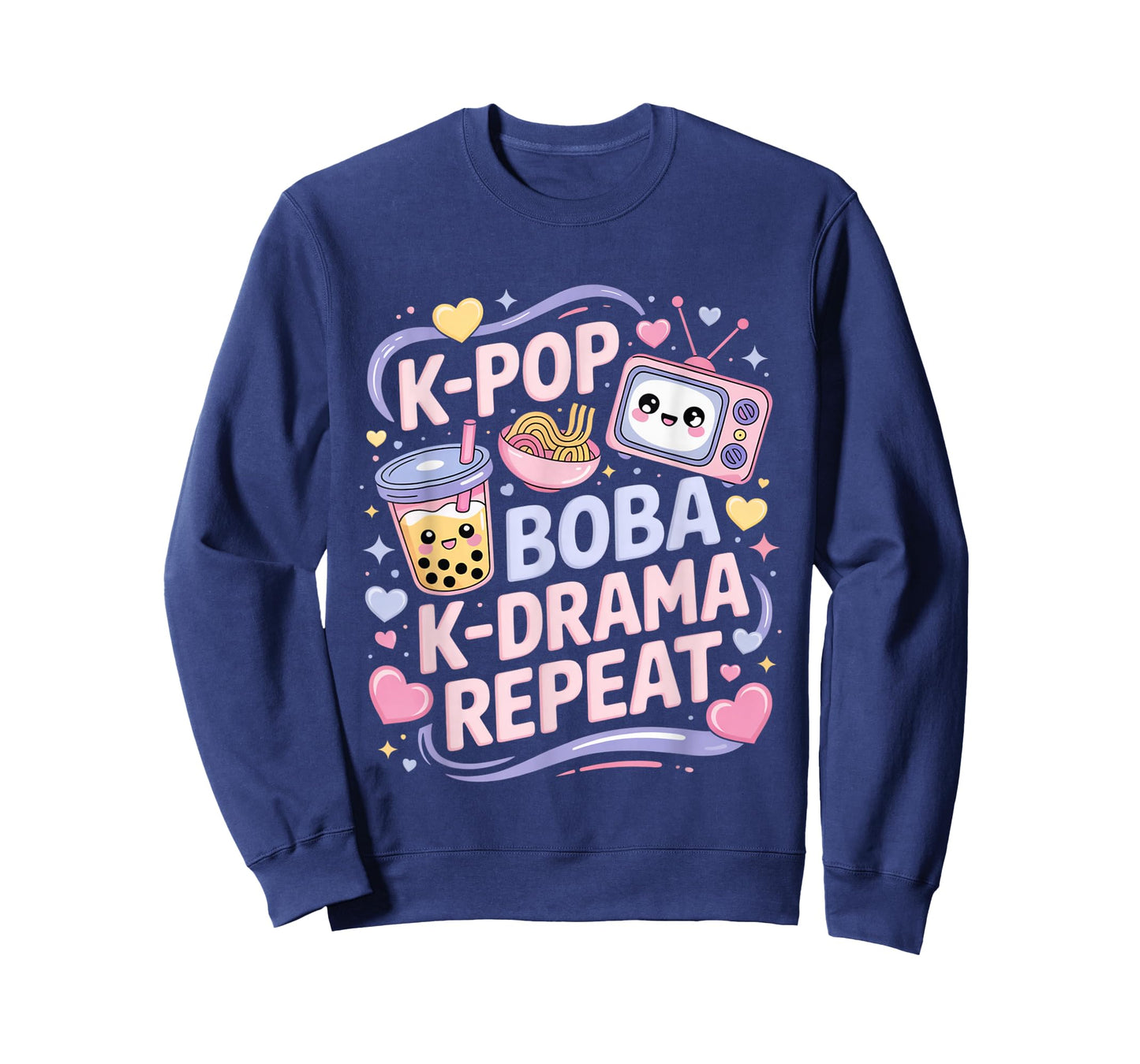 K-Pop Boba K-Drama Repeat K-POP Music Lover Kawaii Korean T-Shirt