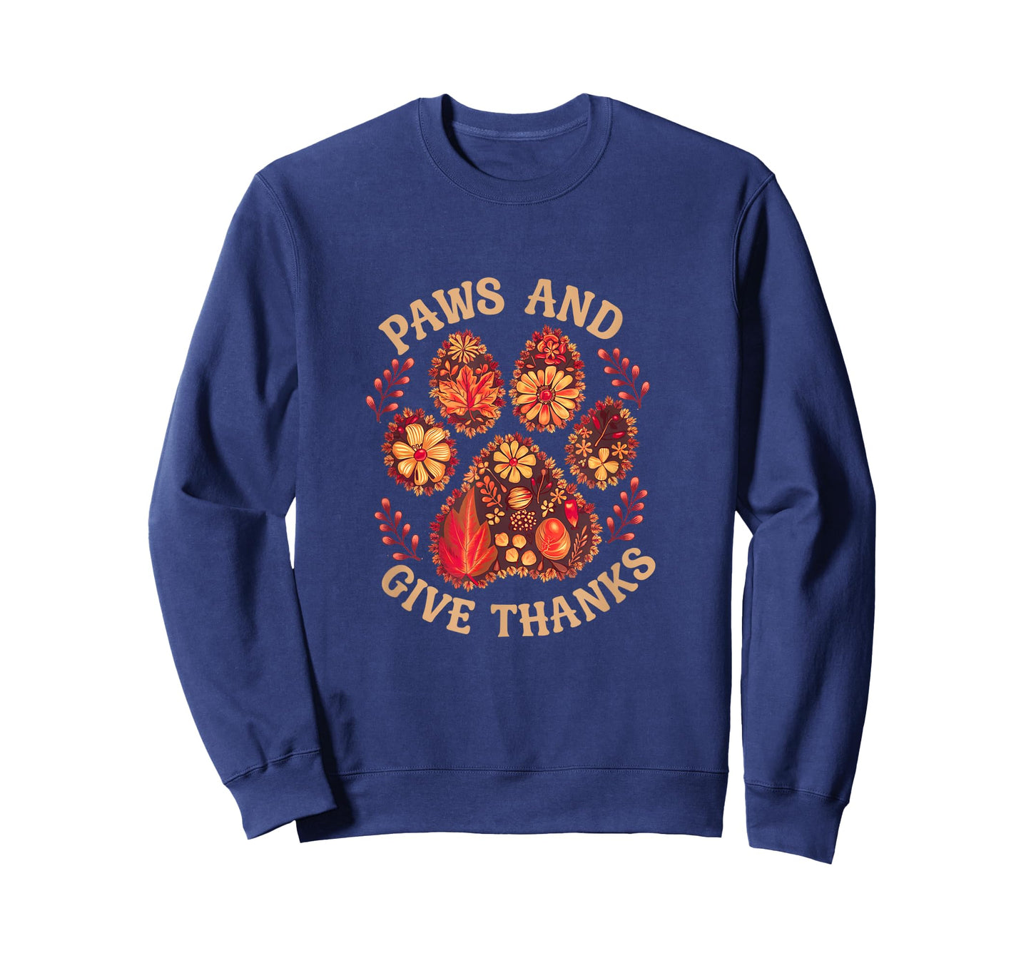 Paws And Give Thanks Dog Mom Thanksgiving Womens T-Shirt