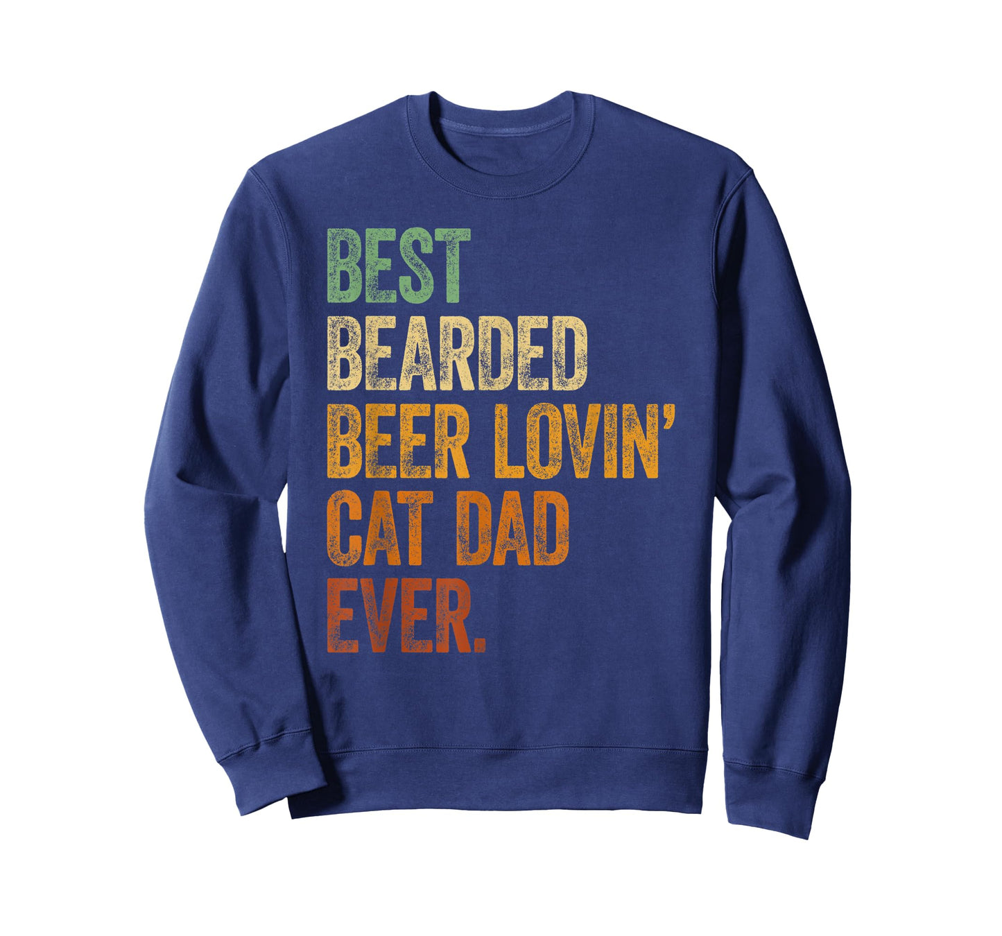 Mens Best Bearded Beer Lovin Cat Dad Shirt Pet Lover Owner Gifts T-Shirt