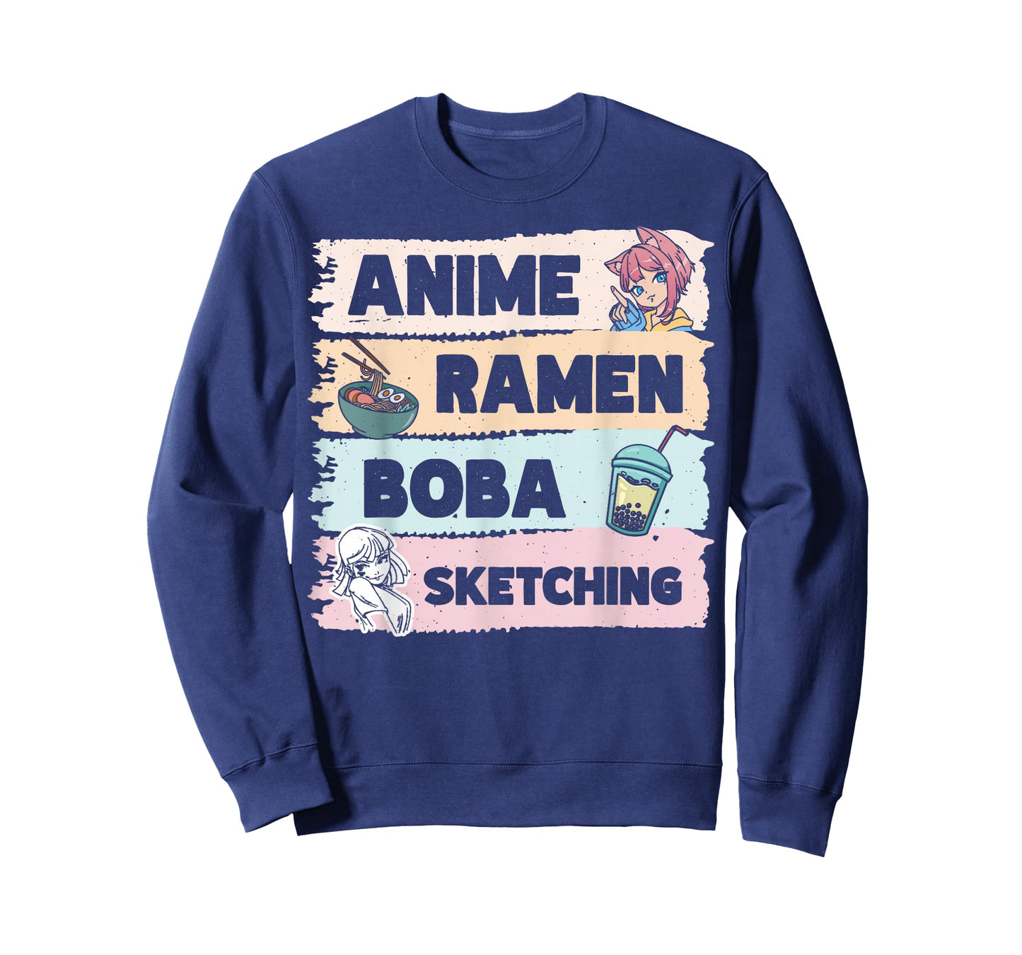 Japanese Manga Otaku Sketch Artist Bubble Tea Anime Ramen Boba Sketching T-Shirt