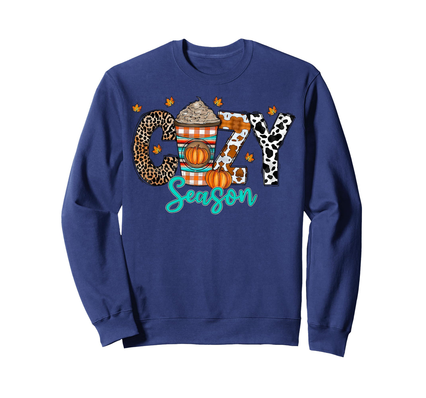 Cozy Season Pumpkin Spice Autumn Fall Leaves Thanksgiving T-Shirt