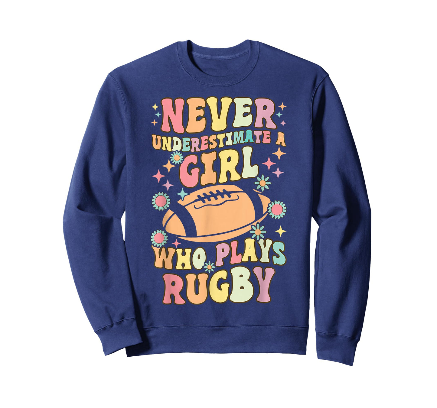 A Girl Who Plays Rugby Groovy Rugby Girl Female Rugby Player T-Shirt