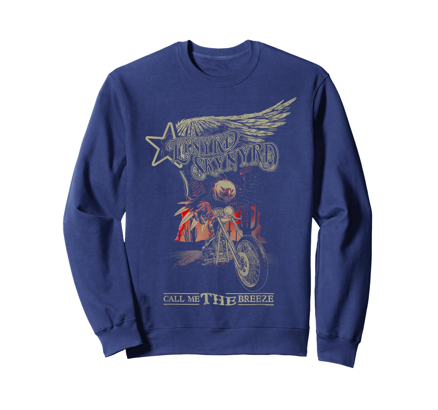 Lynyrd Skynyrd Call Me Breeze Biker Eagle Classic Rock Retro T-Shirt