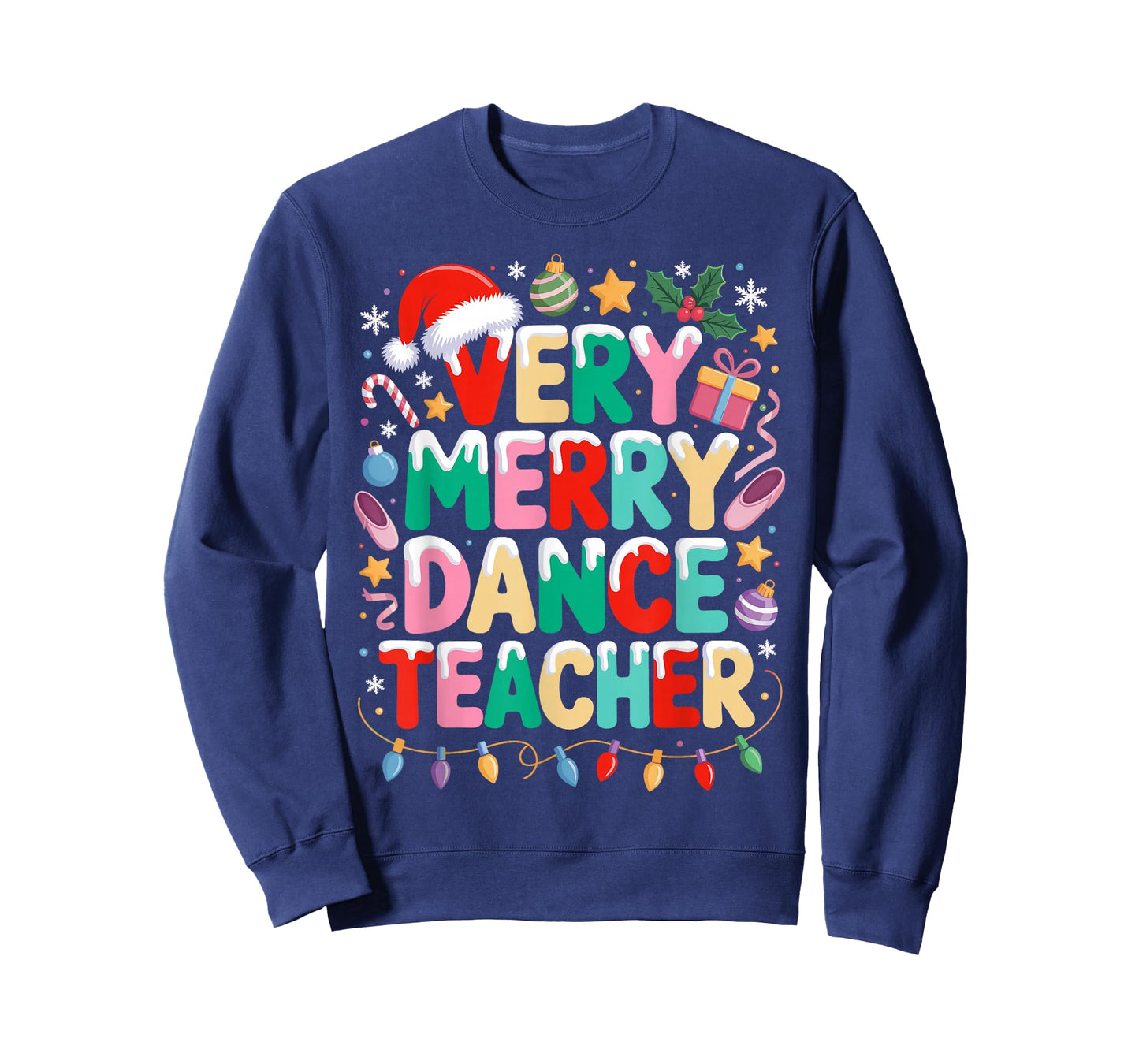 Very Merry Dance Teacher Christmas Ballet Dancer Dancing T-Shirt