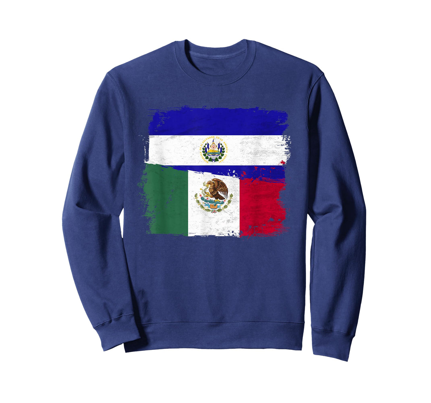MEXICAN El Salvador Flag Half Mexican El Salvadoria Flag T-Shirt