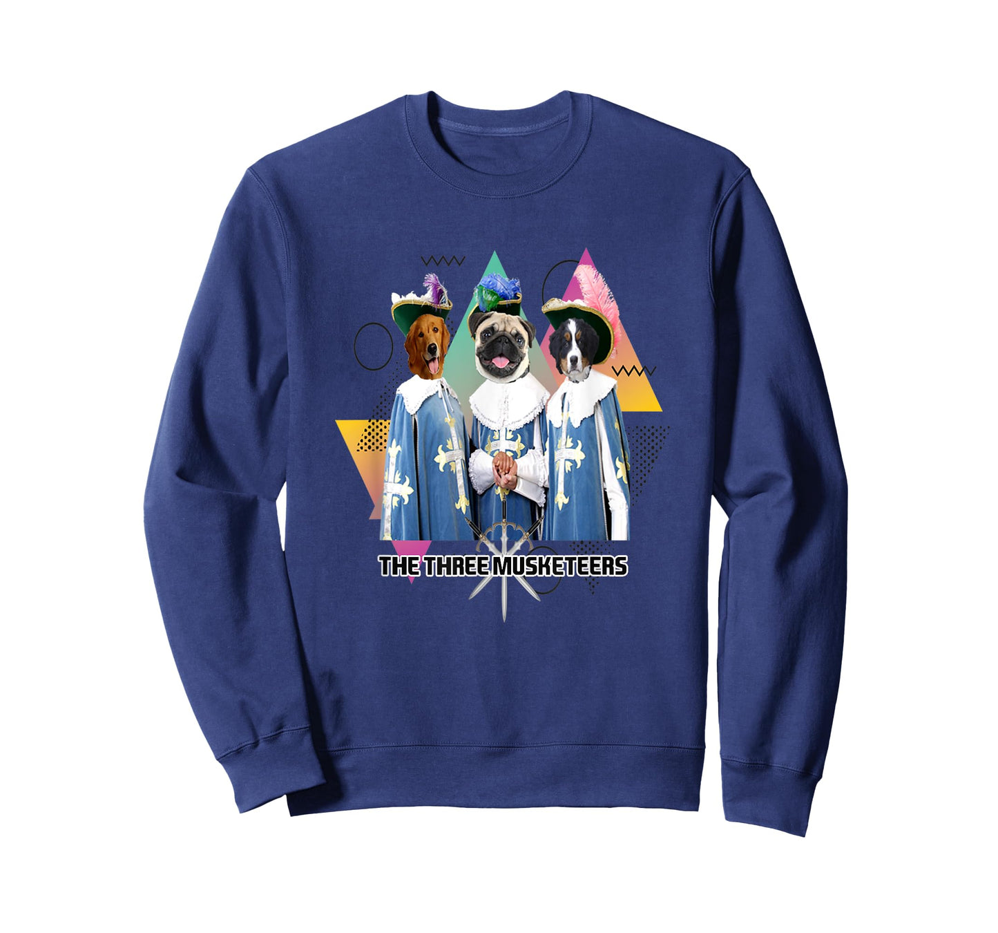 Funny Cute Three Musketeers Dogs T-Shirt T-Shirt