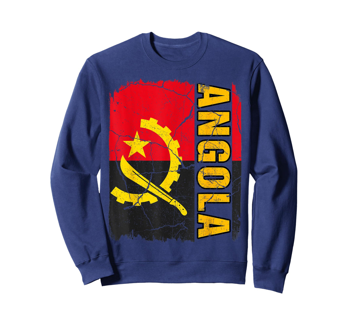 Vintage Angolan Flag Angola Pride Roots Heritage Gift T-Shirt