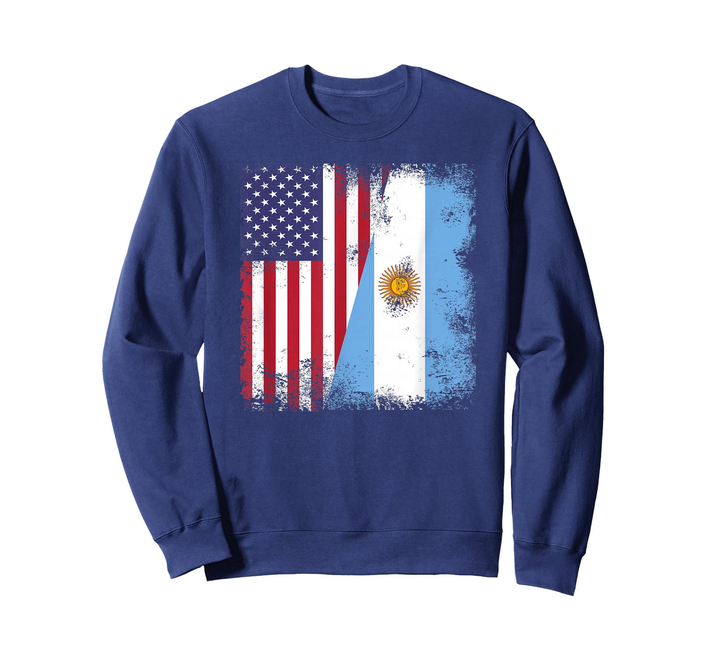 Half Argentinian Flag | Vintage Argentina USA Gift T-Shirt