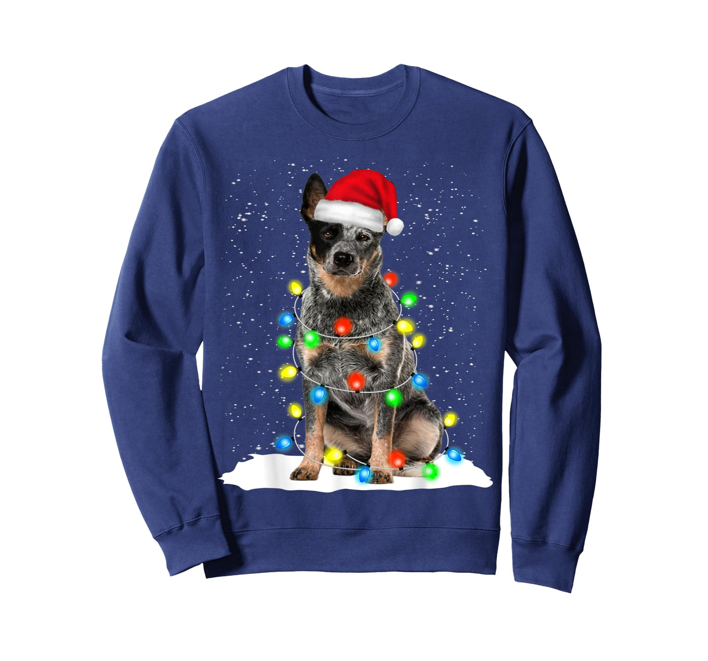 Blue Heeler Christmas Light Funny Gift For Dog Lover T-Shirt for Men Women