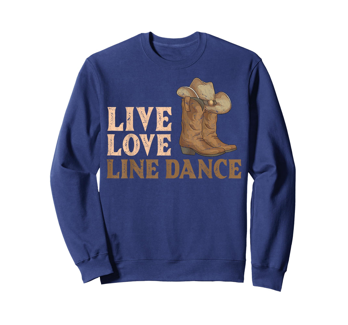 Cowboy Boots Line Dancing Country Hat Live Love Line Dance T-Shirt