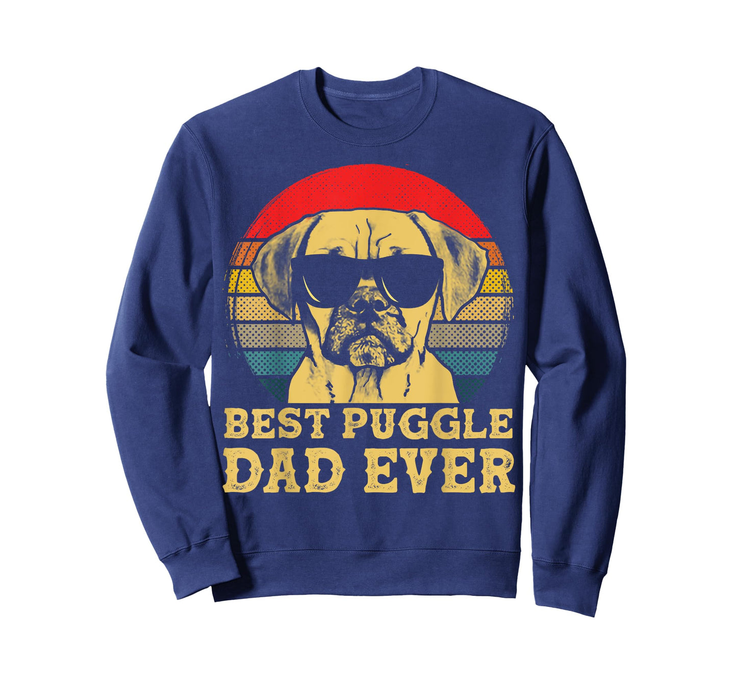 Best Puggle Dad Ever Dog Lovers Retro Vintage T-Shirt for Men Women Kids