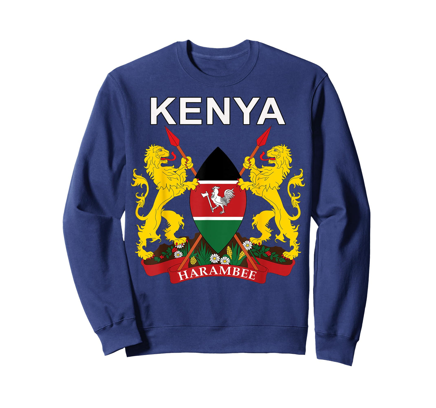Kenya Emblem Cultural Background T-Shirt