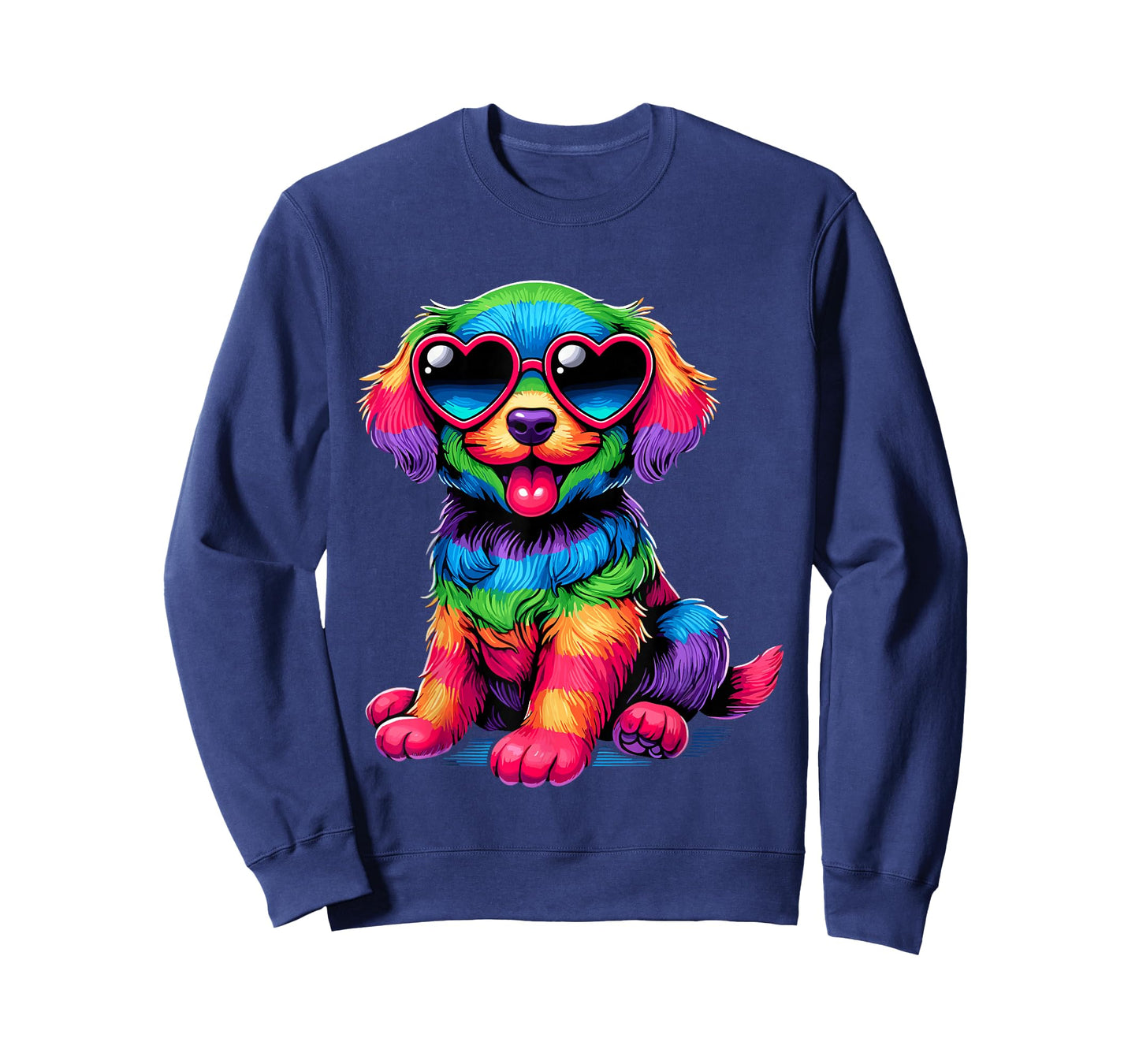Dog Wearing Glasses Heart Puppy Love Dog T-Shirt