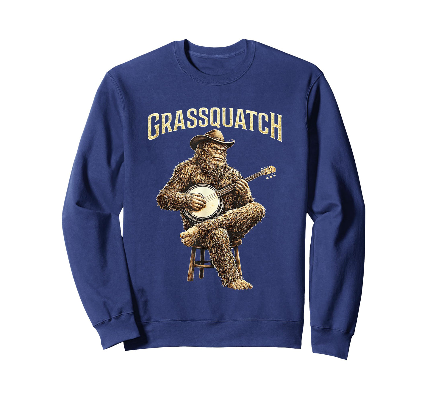 Bigfoot Grassquatch Banjo Player Bluegrass Music Banjoist T-Shirt