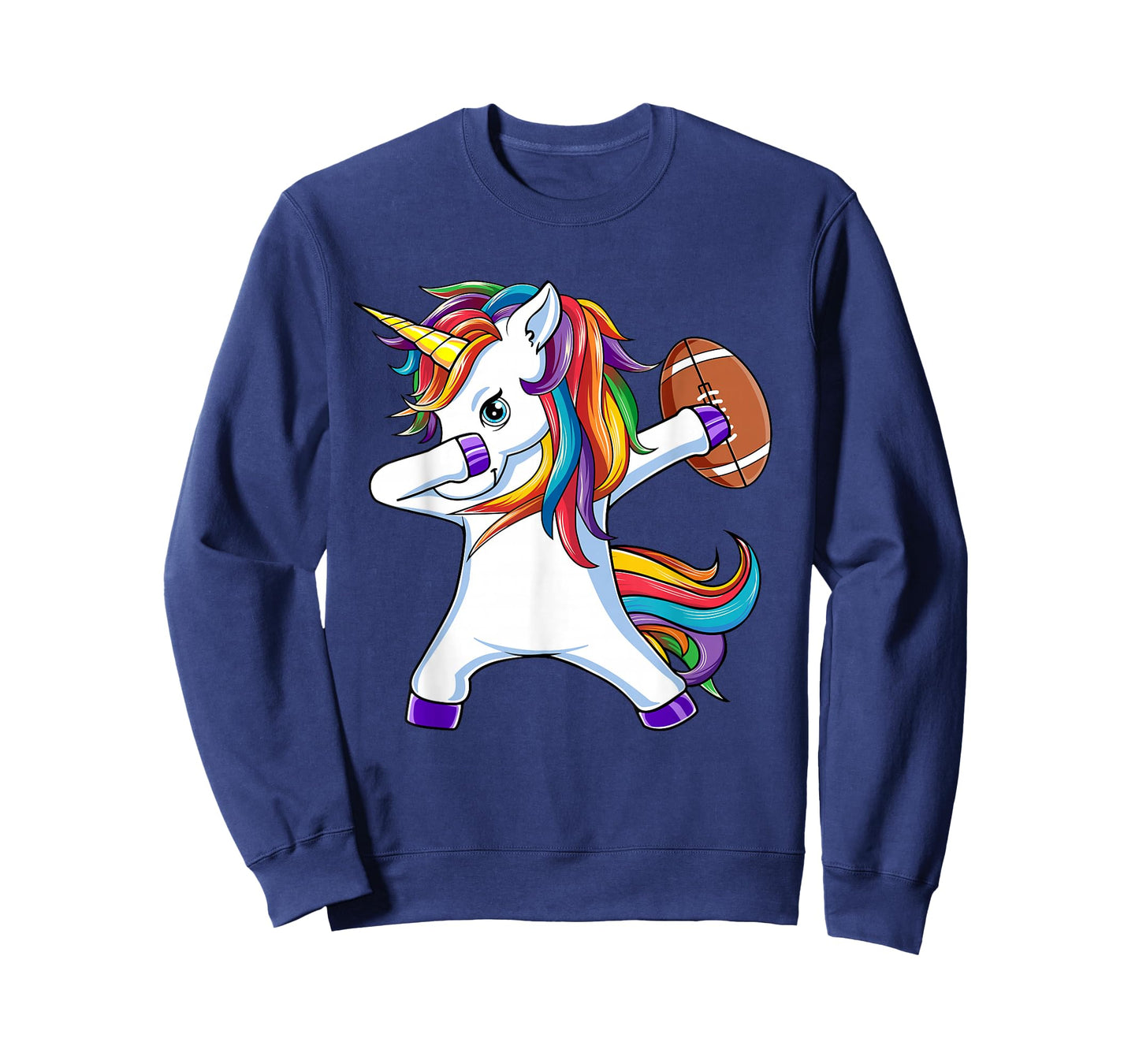 Funny Dabbing Unicorn American Football Gift For Girls Women T-Shirt