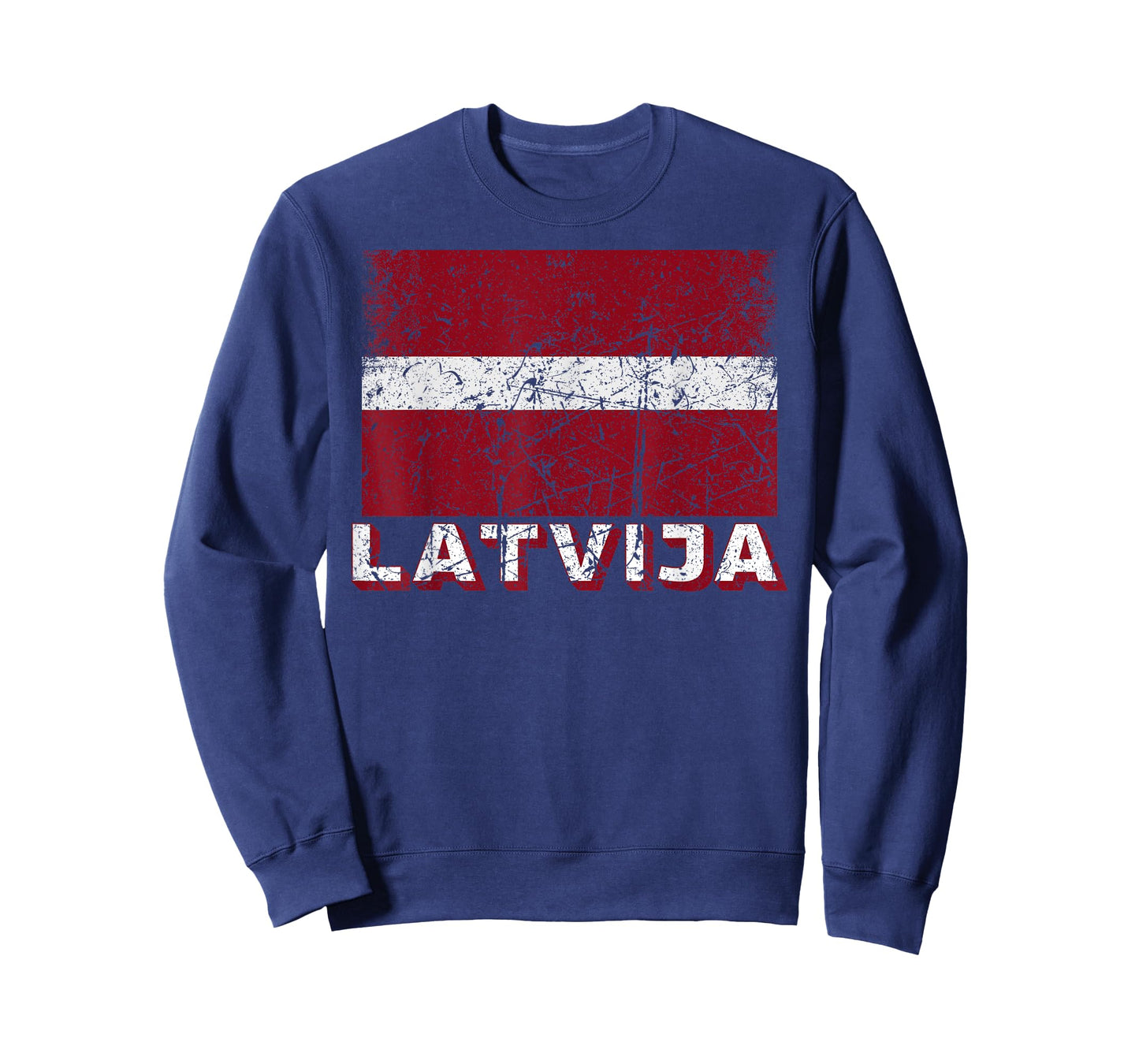 Latvian Flag Of Latvija Distressed Men Women Kids Latvia T-Shirt