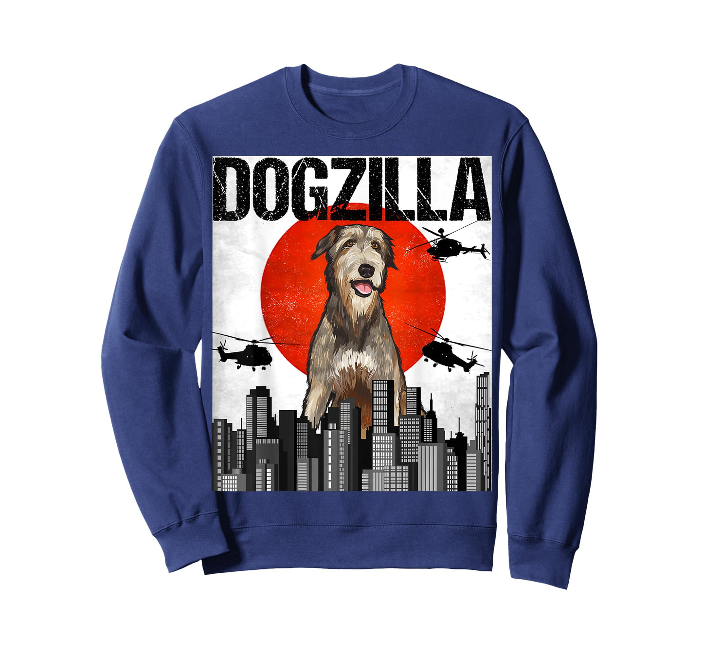Funny Vintage Japanese Dogzilla Irish Wolfhound T-Shirt