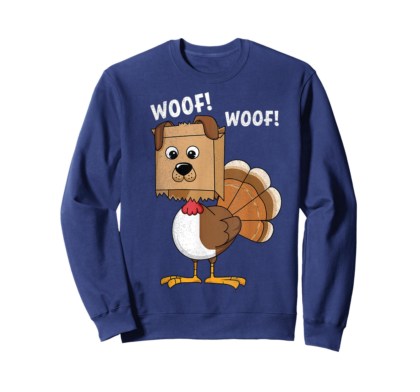 Thanksgiving Dog Funny Fake Dog Woof Thanksgiving Turkey T-Shirt for Men Women Girls Kids