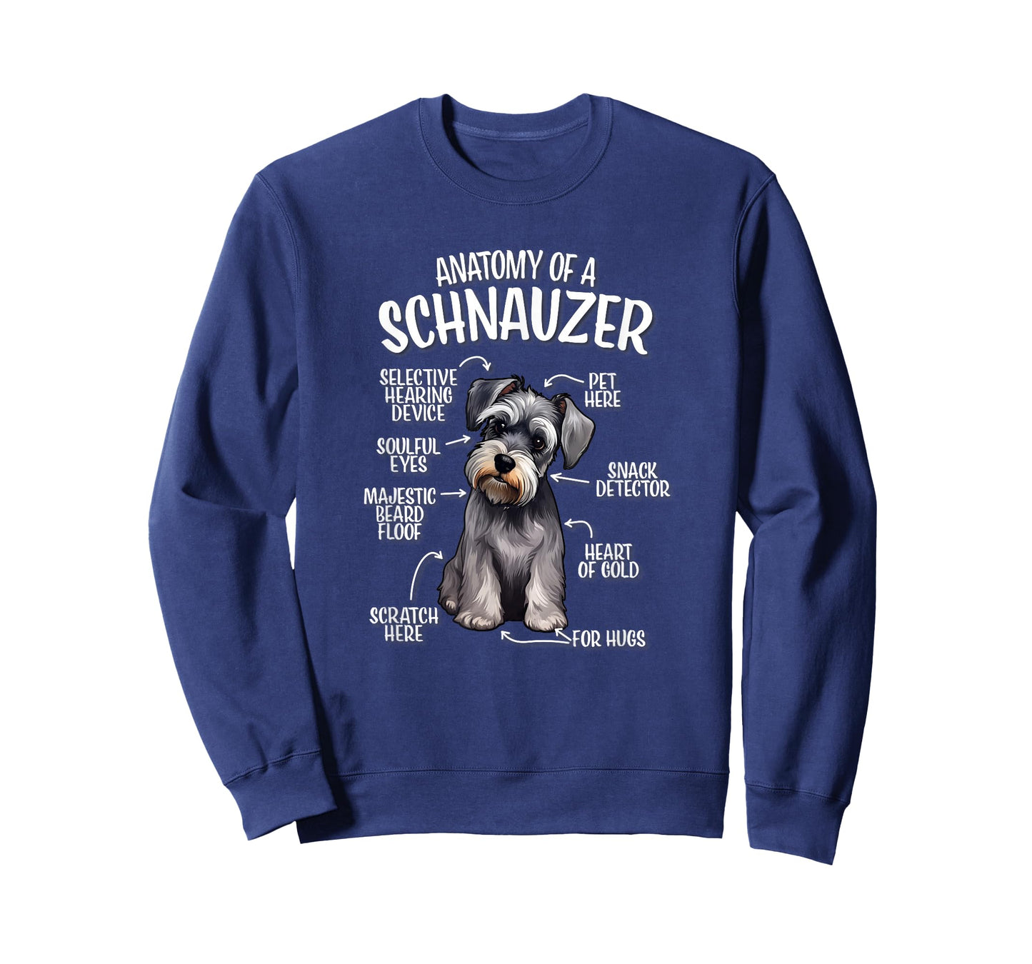 Mens Womens Kids Funny Anatomy of Miniature Schnauzer Lover T-Shirt