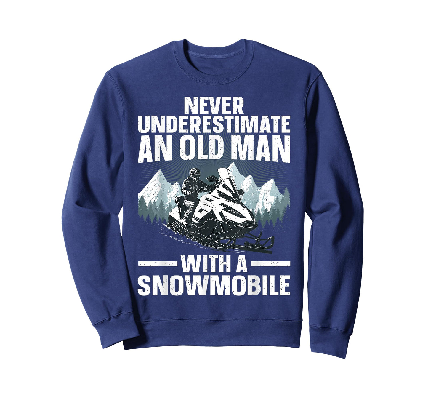 Snowmobile Art for Men Grandpa Snowmobiling Snowmobile Lover T-Shirt
