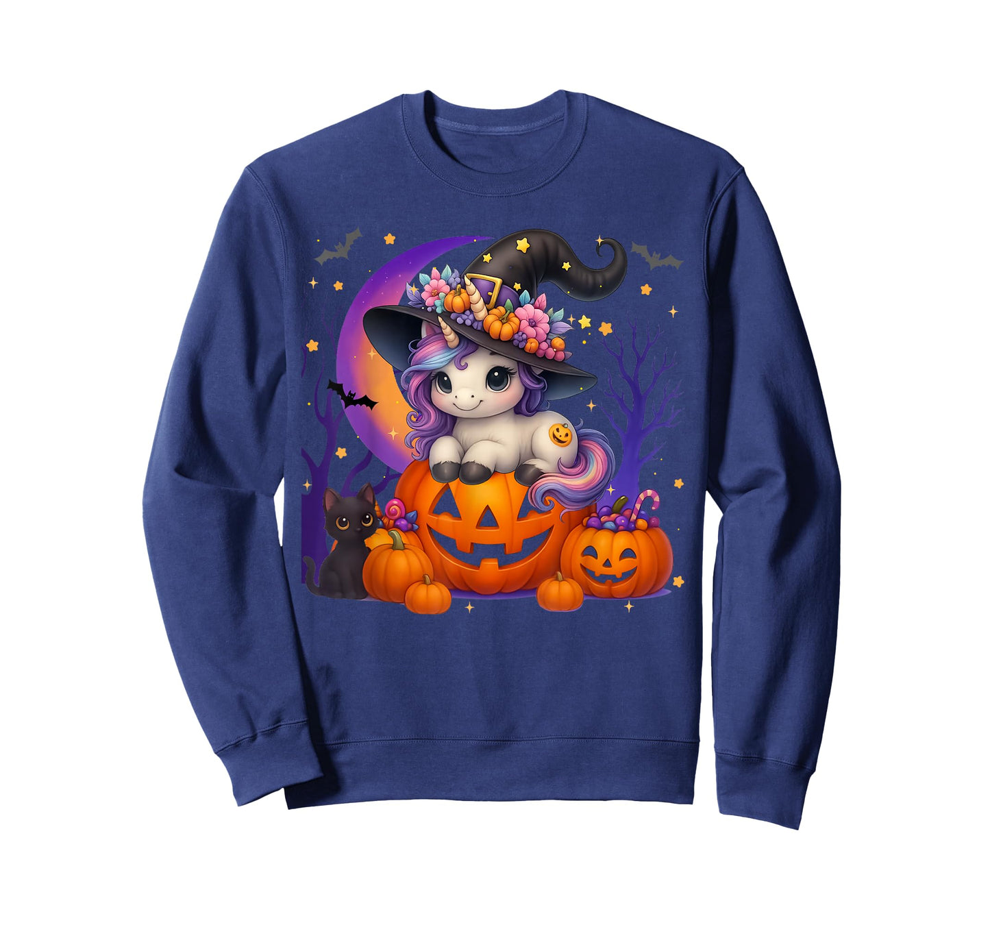 Cute Witch Unicorrn Jack O lantern Halloween Costumes Girls T-Shirt