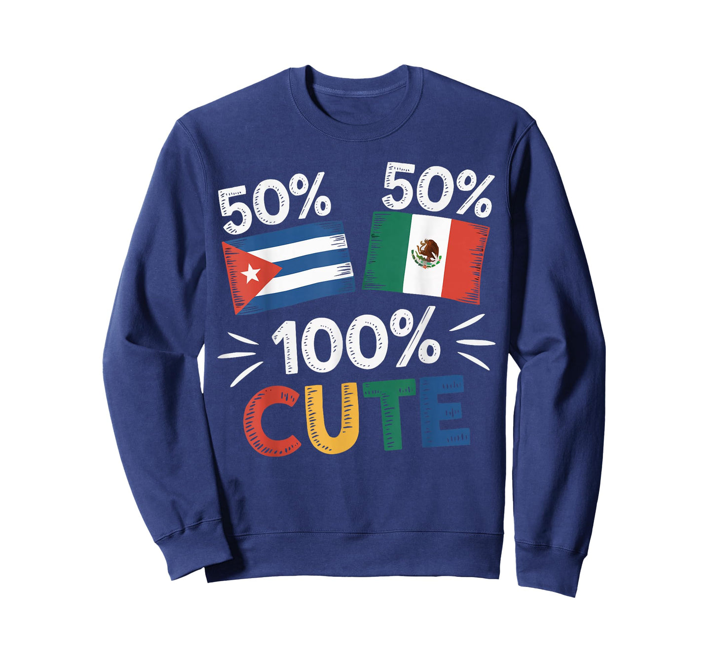 Half Cuban Half Mexican Country Mexico Flag Cuba T-Shirt