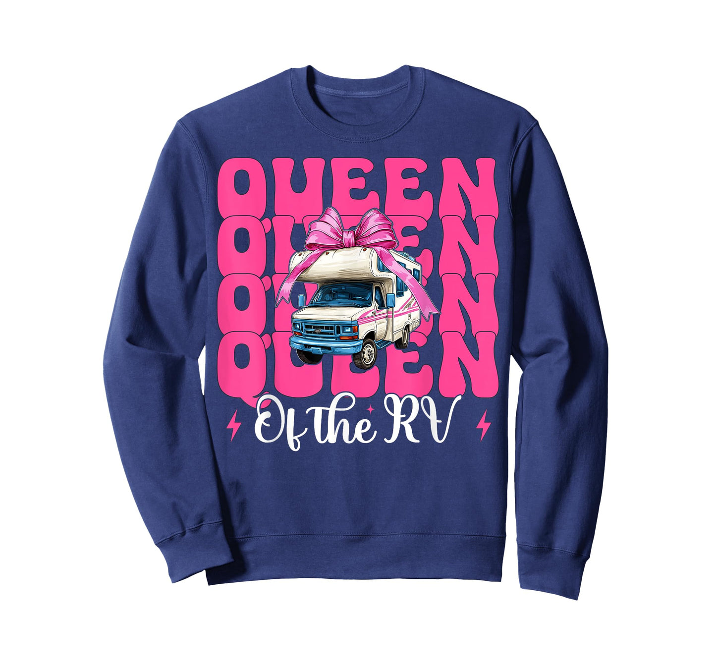 Queen of The Rv Camping Camper Motorhome Girl Mom Coquette T-Shirt