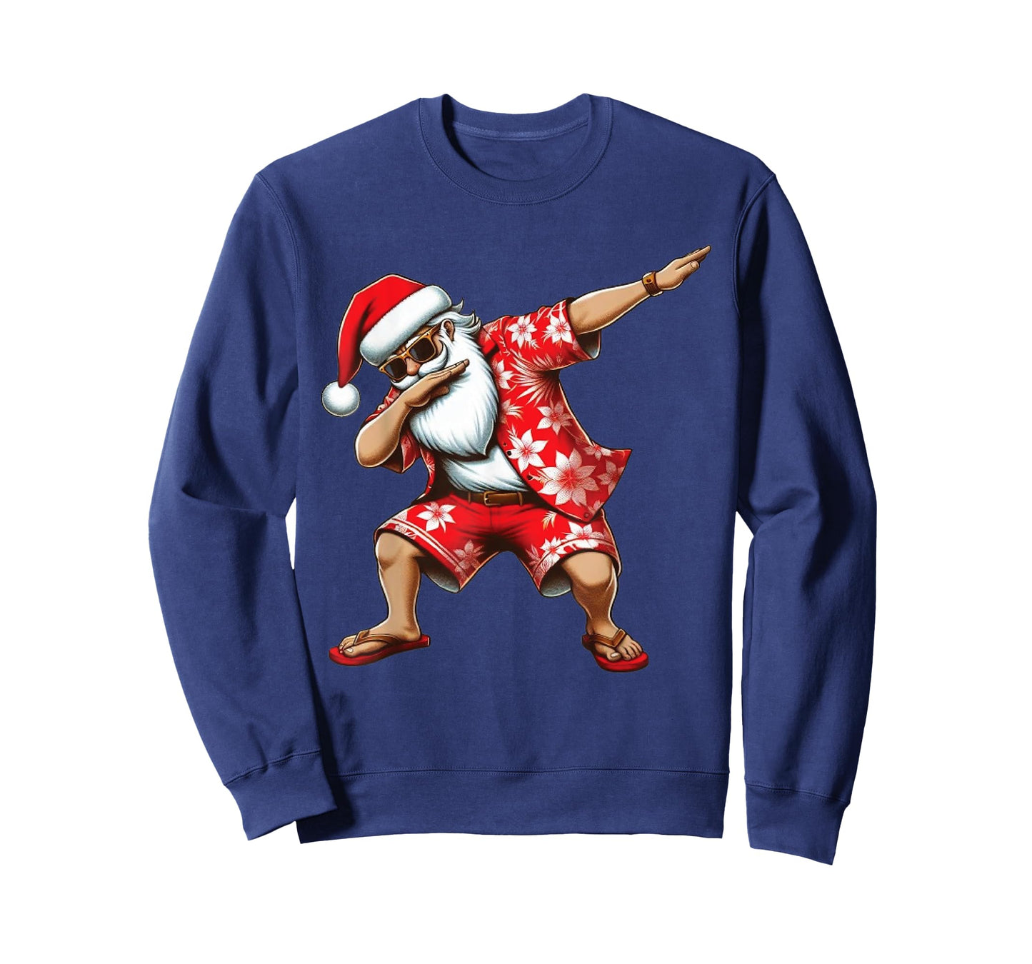 Dabbing Santa Christmas in July Boys Men Hawaiian Xmas Dab T-Shirt